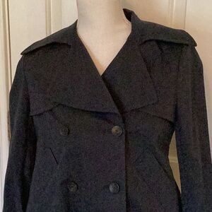 THEORY Navy Double- Breasted Blazer w/ Side Pockets